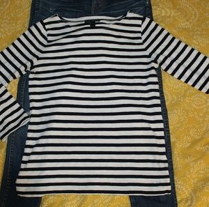 J. Crew striped boatneck tee